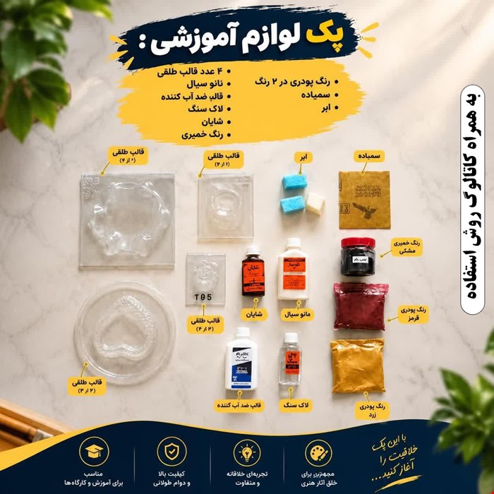 پک لوازم آموزشی سنگ مصنوعی
