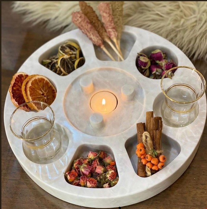 اردوخوری به همراه شمع وارمر