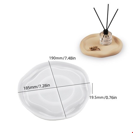 قالب سیلیکونی سینی دفرمه مدل گرد کد S62 
