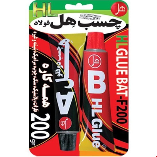 چسب دوقلو هل مدل فولاد کد BAT-F200 وزن 200 گرم
